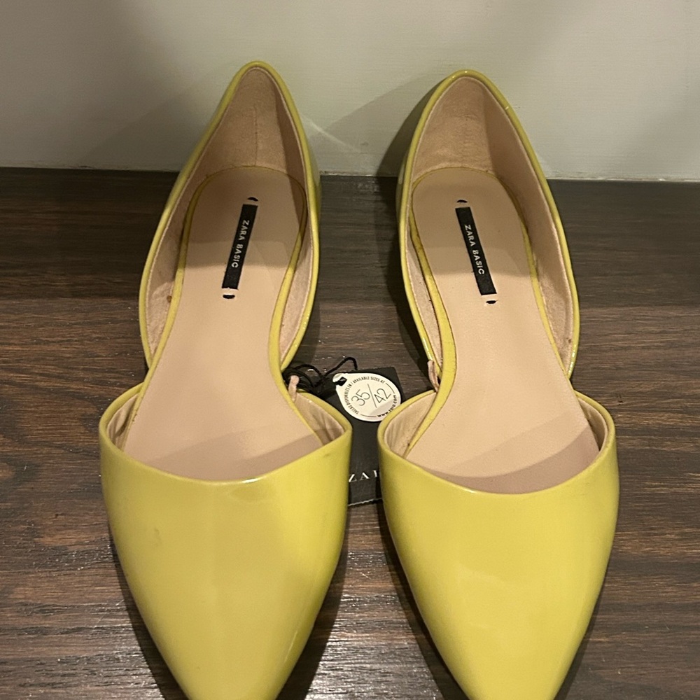 Zara Lemon Yellow Women's Flats